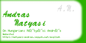 andras matyasi business card